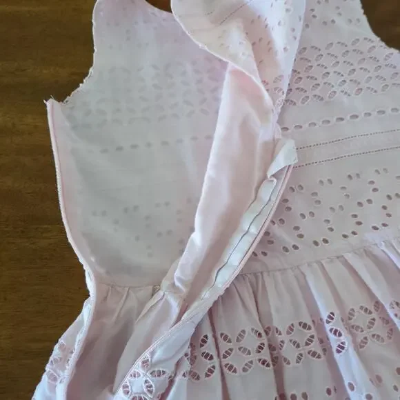 Girls pink eyelet lace tank dress Gap girls size 10 GUC - Picture 7 of 7